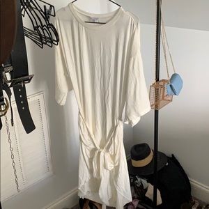 White Sabo Skirt wrap dress